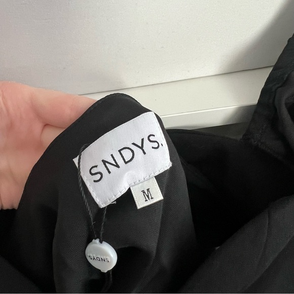 Revolve SNDYS Barcelona Puff Sleeve Mini Dress Black - Picture 5 of 6